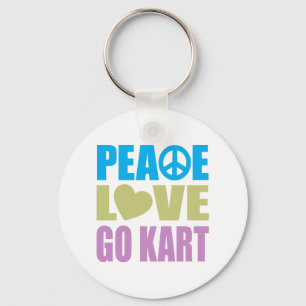 Peace Love Go Kart Key Ring