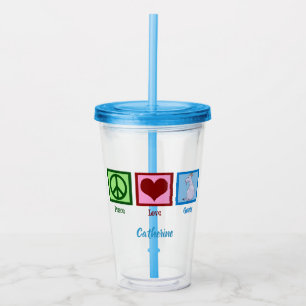Peace Love Goats Acrylic Tumbler
