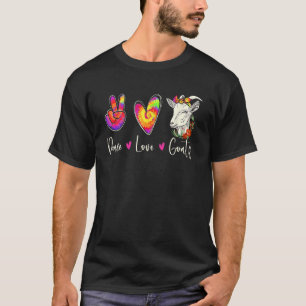Peace Love Goats - Goat Whisperer Farm Animal Love T-Shirt