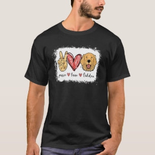 Peace Love Golden Retriever Dad Ever Dog T-Shirt