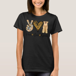 Peace Love Goldendoodle Dog Owner Golden Doodle T-Shirt