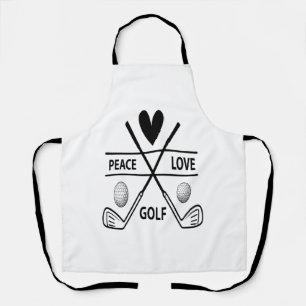 PEACE LOVE GOLF APRON