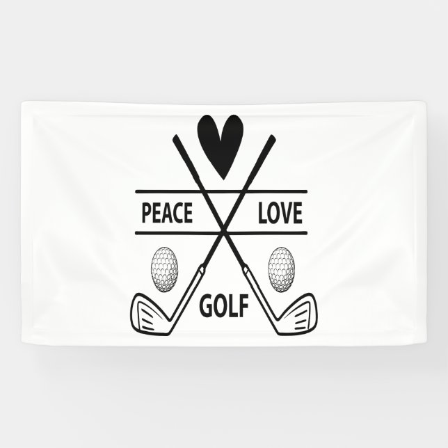PEACE LOVE GOLF BANNER (Horizontal)