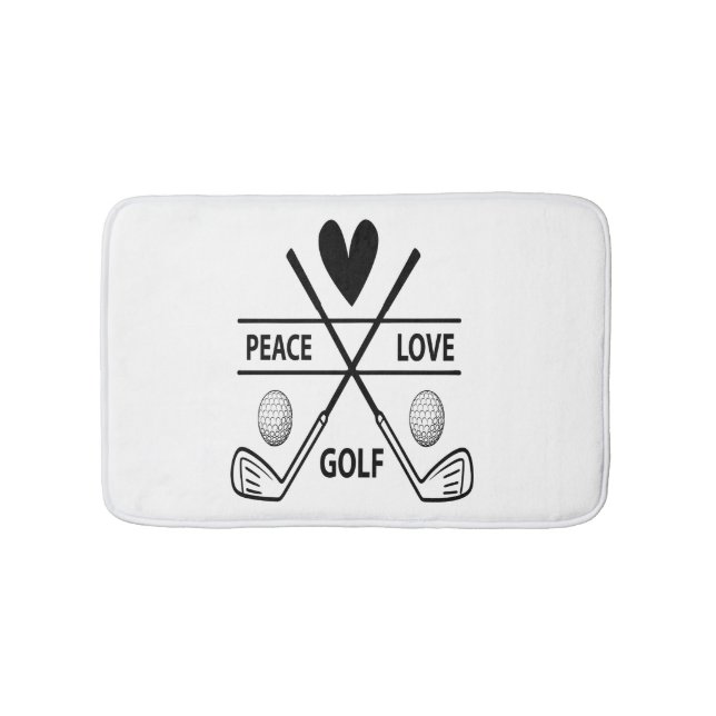 PEACE LOVE GOLF BATH MAT (Front)