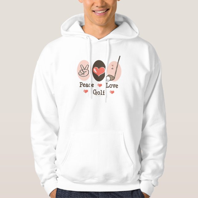 Peace Love Golf Hooded Sweatshirt (Front)