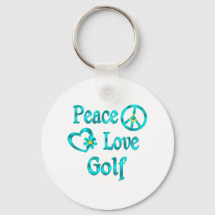 Peace Love Golf Key Ring