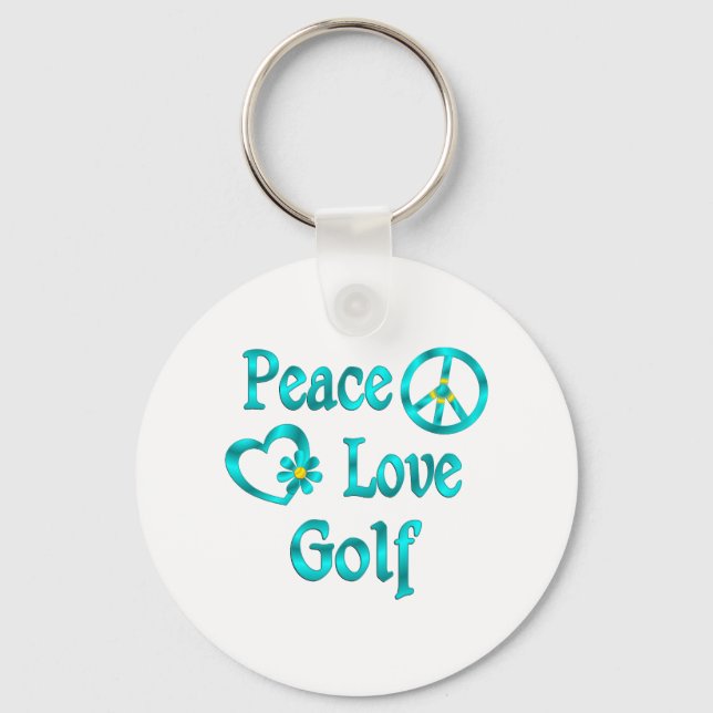 Peace Love Golf Key Ring (Front)