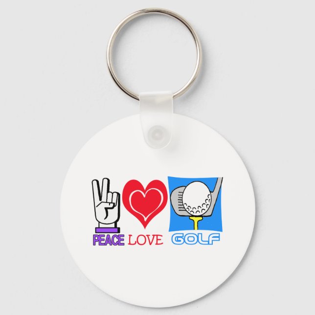 PEACE LOVE GOLF KEY RING (Front)