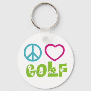 Peace Love Golf Key Ring