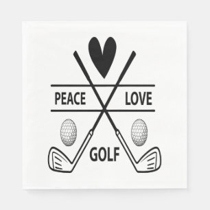PEACE LOVE GOLF NAPKIN