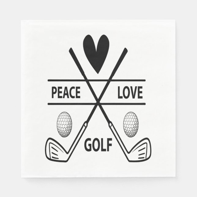 PEACE LOVE GOLF NAPKIN (Front)
