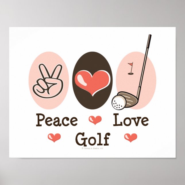 Peace Love Golf Poster (Front)