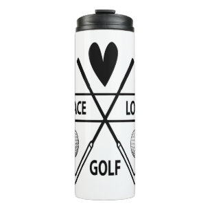 PEACE LOVE GOLF THERMAL TUMBLER