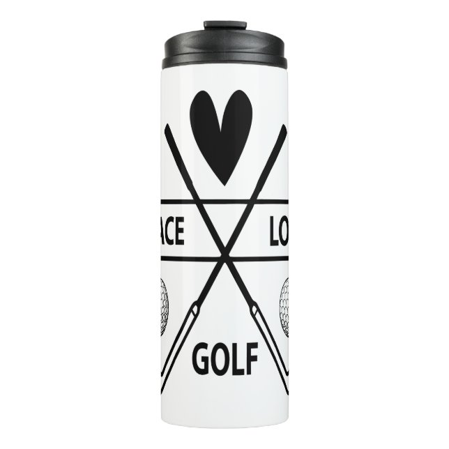 PEACE LOVE GOLF THERMAL TUMBLER (Front)