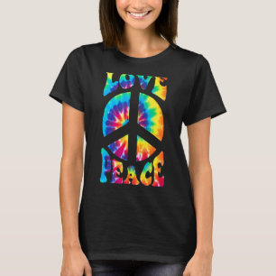 Peace Love Graphic Tie Dye Peace Sign T-Shirt