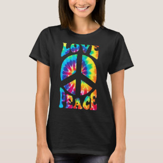 Peace Love Graphic Tie Dye Peace Sign T-Shirt