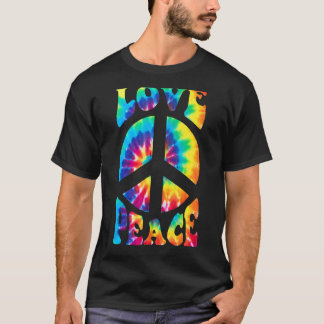 Peace Love Graphic Tie Dye Peace Sign T-Shirt