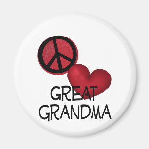 Peace Love Great Grandma Magnet
