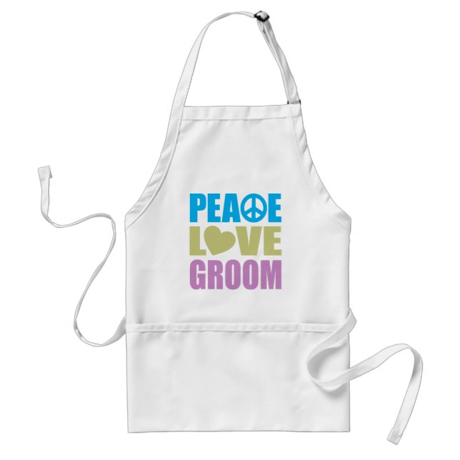 Peace Love Groom Standard Apron (Front)