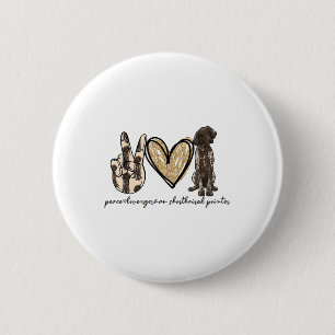 Peace Love Gsp German Shorthaired Pointer Dog Love 6 Cm Round Badge