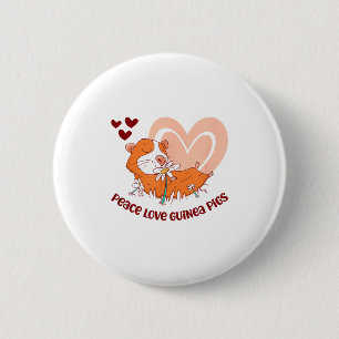 Peace Love Guinea Gs Funny Saying For Guinea Gs Lo 6 Cm Round Badge