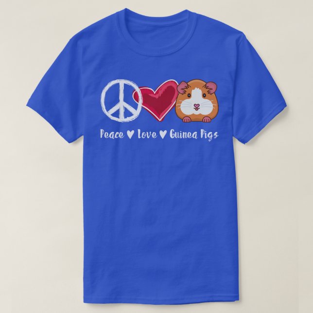 Peace Love Guinea Pigs Funny Guinea Pigs Lover Pre T-Shirt (Design Front)