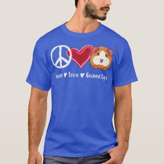 Peace Love Guinea Pigs Funny Guinea Pigs Lover Pre T-Shirt