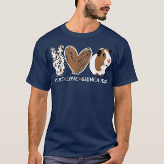 Peace Love Guinea Pigs Leopar  T-Shirt