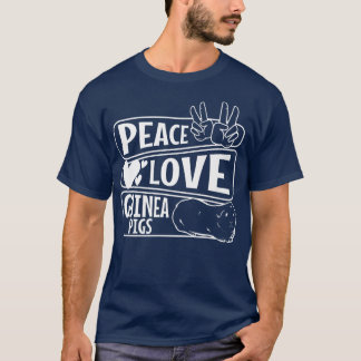 Peace Love Guinea Pigs Premium4324  T-Shirt