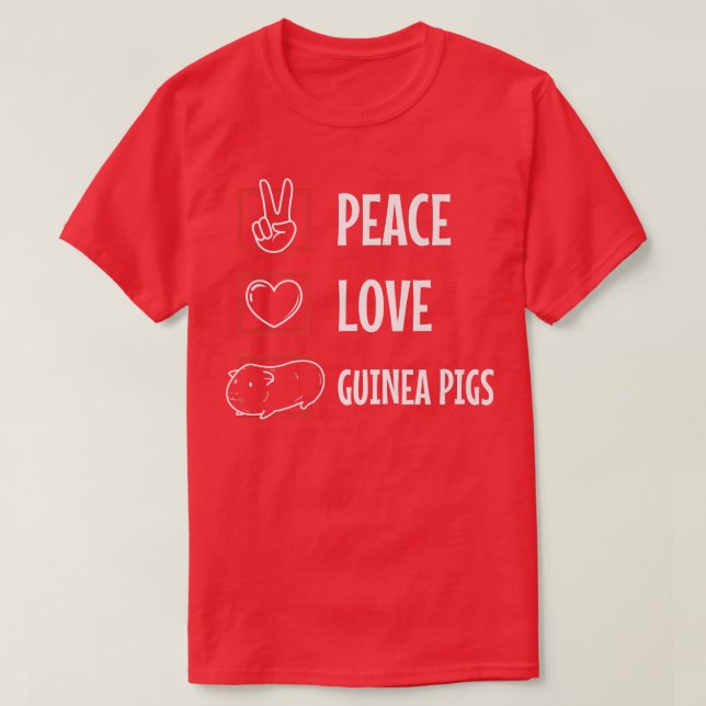 Peace love guinea pigs Premium T-Shirt (Design Front)