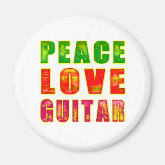 Peace Love Guitar Magnet
