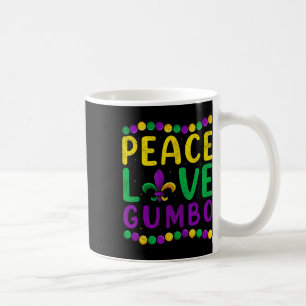 Peace Love Gumbo Mardi Gras Apparel Coffee Mug