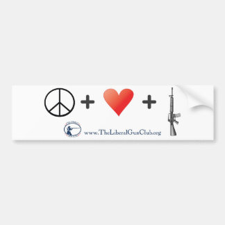 Peace + Love + Guns Bumper Sticker