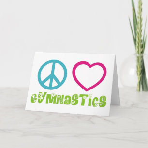 Peace Love Gymnastics Card