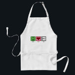 Peace Love Haircuts Standard Apron<br><div class="desc">I am a master at hair styling. Top of my class in beauty school and the best at the salon!</div>