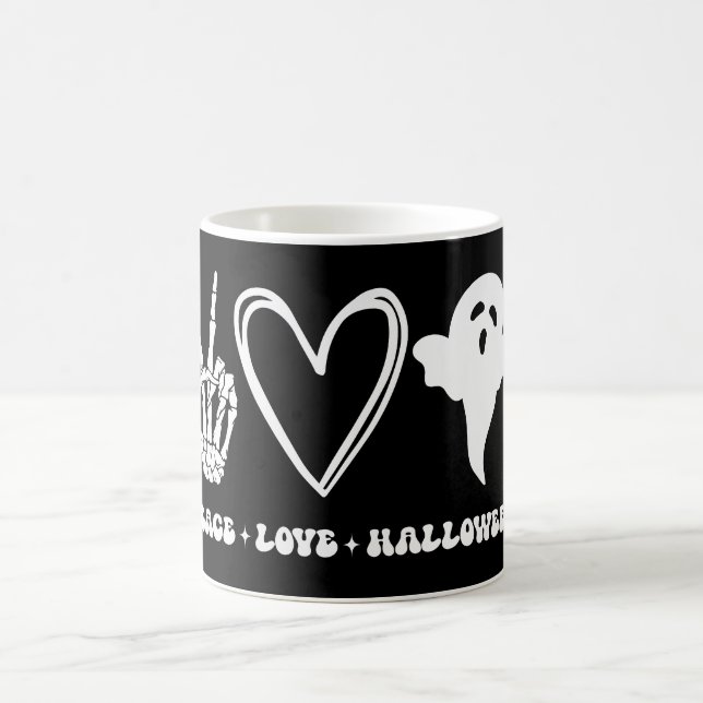 Peace Love Halloween Coffee Mug (Center)