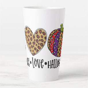 Peace Love Halloween Latte Mug