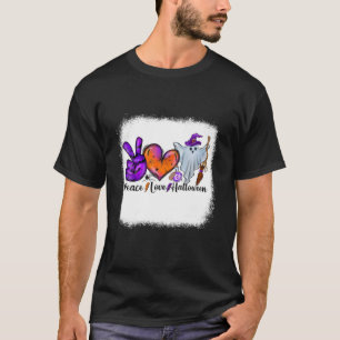 Peace Love Halloween Pumpkin Cute Ghost Heart Cute T-Shirt