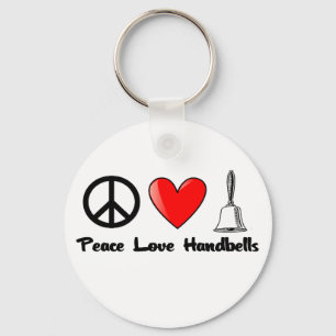 Peace, Love, Handbells Key Ring
