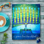 “Peace Love Hanukkah” Artsy Blue & Green Menorah Jigsaw Puzzle<br><div class="desc">“Peace, Love, Hanukkah.” A close-up photo illustration of a bright, colourful, blue and green artsy menorah helps you usher in the holiday of Hanukkah in style. Feel the warmth and joy of the holiday season whenever you use this stunning, colourful Hanukkah jigsaw puzzle. Matching cards, envelopes, stickers, pillows, tote bags,...</div>