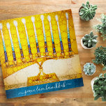 Peace Love Hanukkah Artsy Yellow Gold Menorah Chic Jigsaw Puzzle<br><div class="desc">“Peace, love, Hanukkah.” A close-up photo of a bright, colourful, yellow and gold artsy menorah helps you usher in the holiday of Hanukkah in style. Feel the warmth and joy of the holiday season whenever you use this stunning, colourful Hanukkah square jigsaw puzzle. Matching cards, envelopes, stickers, pillows, tote bags,...</div>