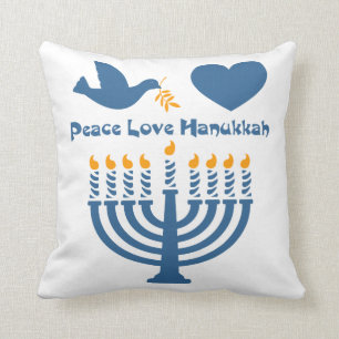 Peace Love Hanukkah Cushion