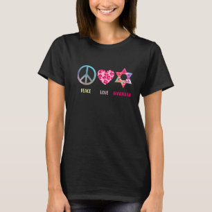 Peace Love Hanukkah Jewish Jew Family Men Women Gr T-Shirt