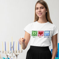 Peace Love Hanukkah Menorah Cute Women's