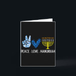 Peace Love Hanukkah Retro Chanukah Jewish Men Wome Card<br><div class="desc">Peace Love Hanukkah Retro Chanukah Jewish Men Women Kids</div>
