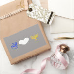 Peace Love & Hanukkah Sticker<br><div class="desc">Peace Love & Hanukkah. Change the background colour to make it your own!</div>