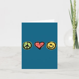 Peace Love Hapness Insrational Hipe Gift  Card