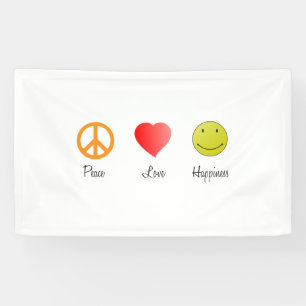 Peace Love Happiness Banner