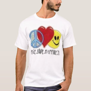Peace Love & Happiness Fitted Tee