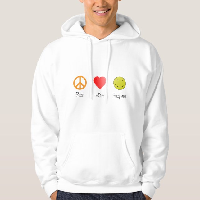 Peace Love Happiness Hoodie (Front)